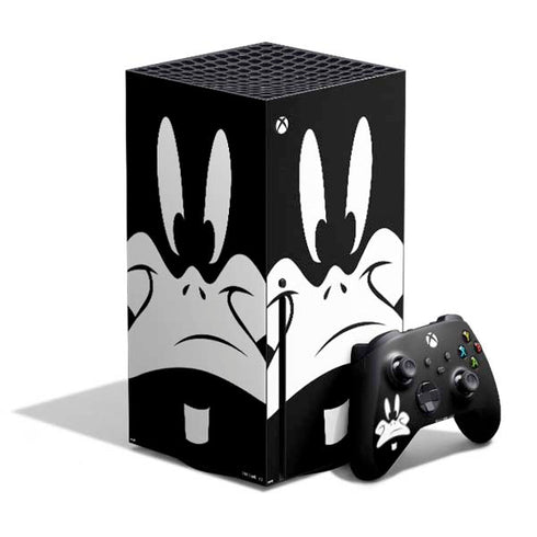 Looney Tunes Daffy Duck Plain Black and White Xbox Series X Skins